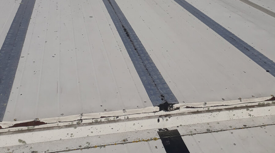 Roof tape replacement for old tape: next photo